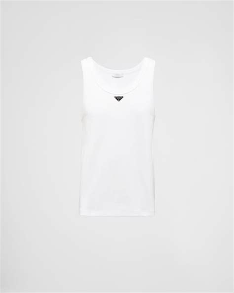 prada white tanktop|Prada vest.